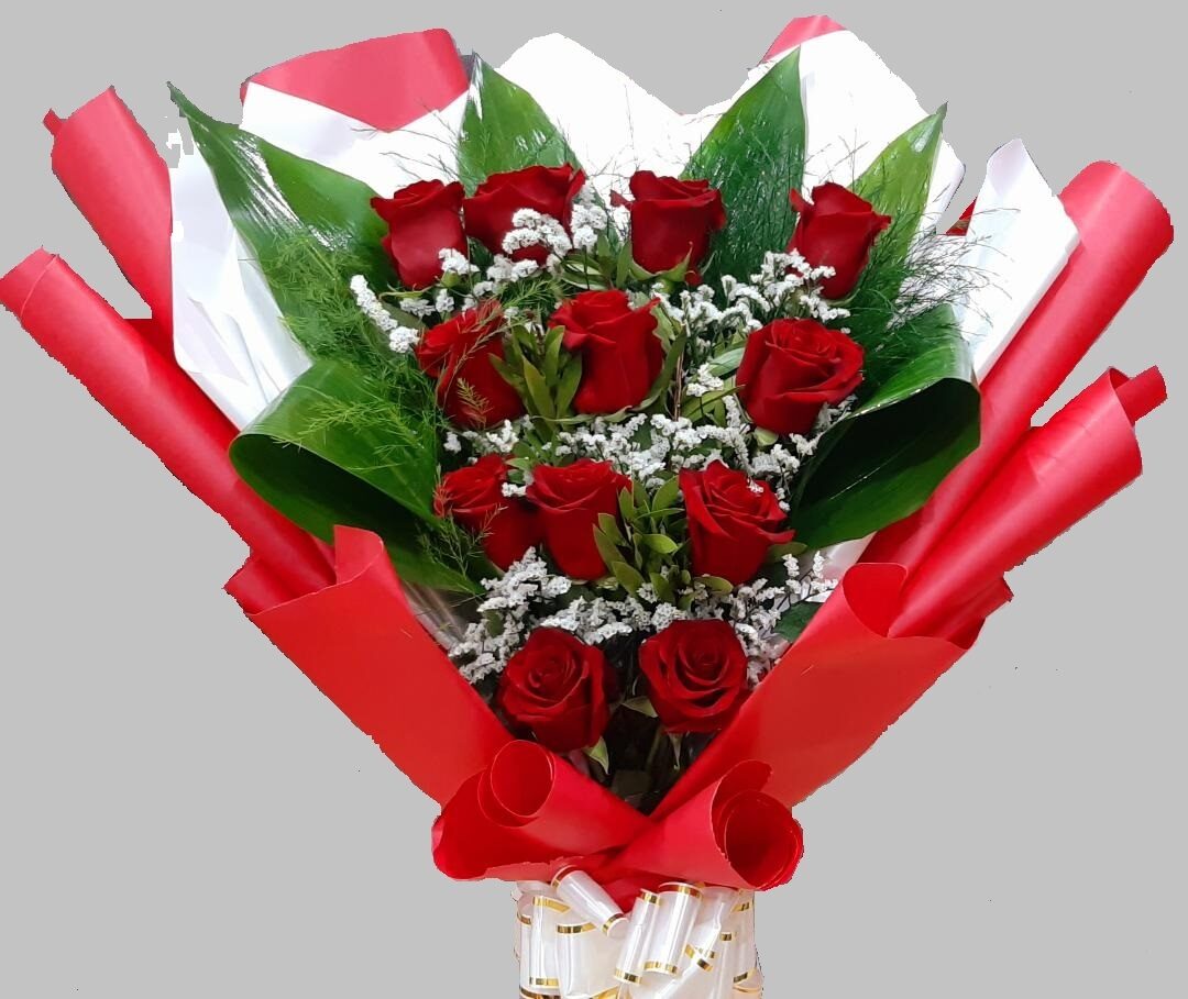 RAMO EUROPEO 12 ROSAS ROJAS IMPORTACION