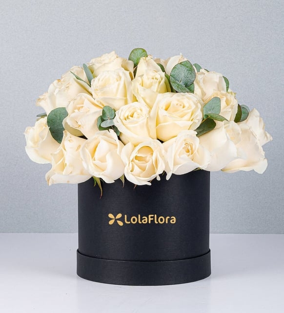 Caja Jumbo de Rosas Blancas