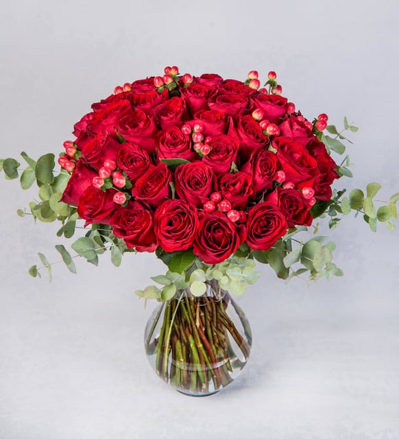 50 rosas rojas