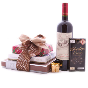 Vino tinto y dulces
