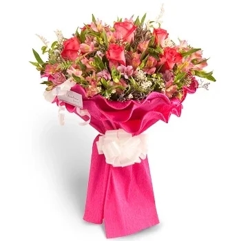 RAMO DE ROSAS Y ALSTROEMERIAS