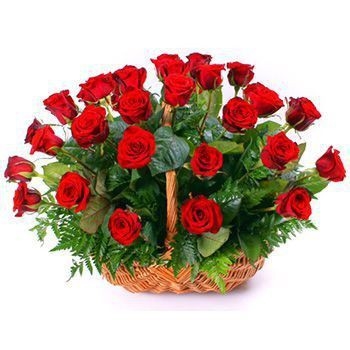 24 Red Roses in a Basket (Standard)