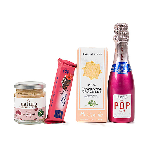 Apertura de champán rosa pop