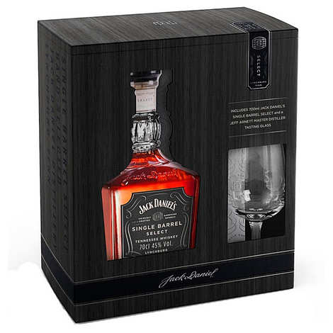Whisky Jack Daniel's single barril caja regalo con 1 vaso