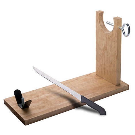 Soporte para jamón y cuchillo Nature Pine