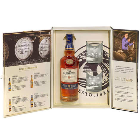 The Glenlivet Whisky 18 Años - Estuche Regalo 2 Vasos
