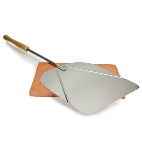 Piedra para pizza y pala de acero inoxidable (surtido)