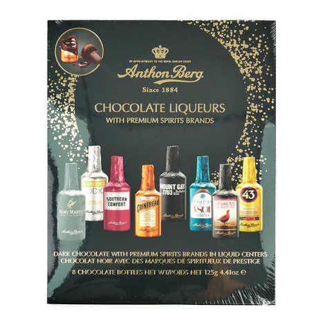 Chocolates negros rellenos de licores de Anthon Berg (8 botellas)