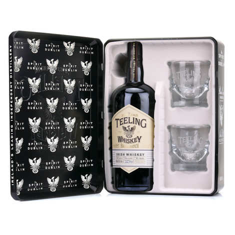 Whisky Teeling Small Batch - Estuche metálico 2 vasos - 46%