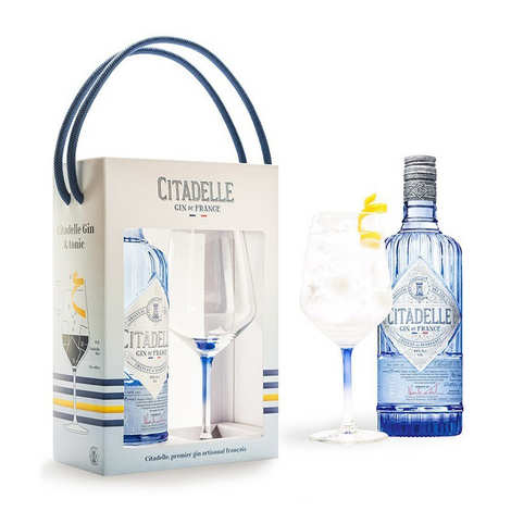 Citadelle Ginebra Francesa 44% con 1 vaso