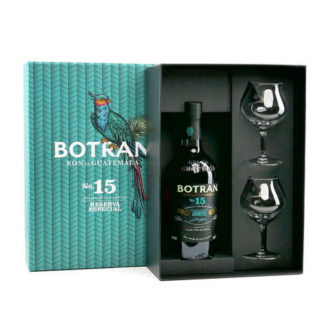 Botran 15 años - Ron de Guatemala - 40% con 2 copas