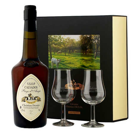 Christian Drouin Calvados VSOP 40% en caja regalo