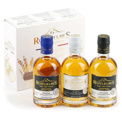 Whisky Rozelieures - Discovery Caja de Regalo con 3 Botellas de 20cl c/u.