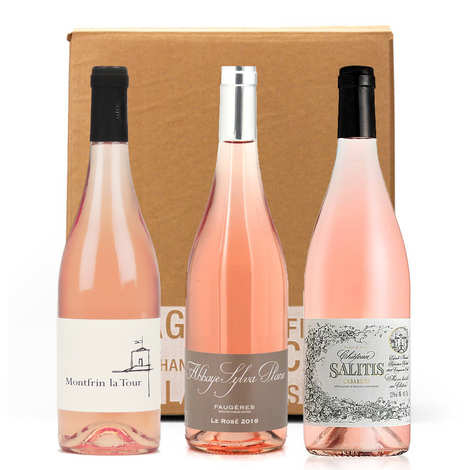 Caja 3 vinos rosados de Languedoc