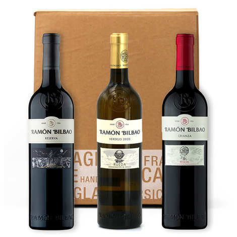 Caja descubrimiento con 3 vinos españoles