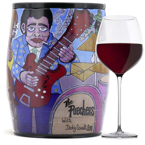 Puech Haut Le Benjamin en un babero Art Vino tinto - Jacky Schmitt