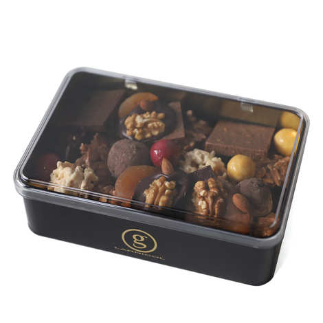 Caja de bombones de la Maison G. Larnicol (lata de 520 g)