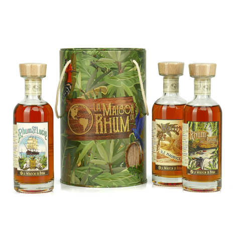 La Maison du Rhum Panamá, Santa Lucía y Mauricio - caja de descubrimiento de 3 rones