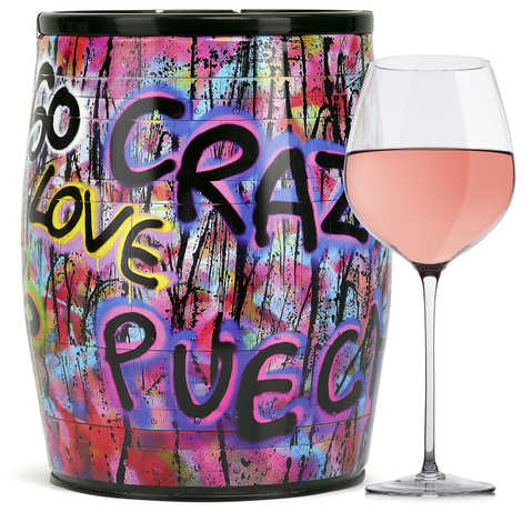 Puech Haut Le Benjamin en un babero Art Vino rosado - Nicolas Perrot