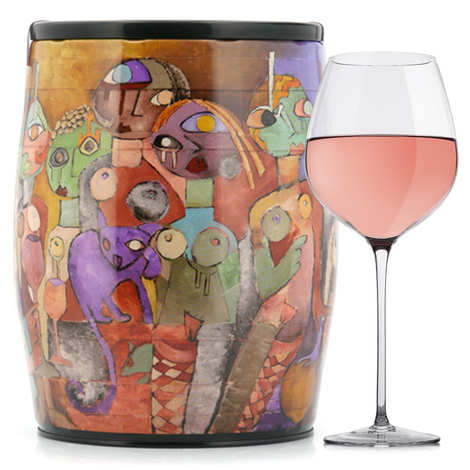Puech Haut Le Benjamin Vino rosado en un Bib'Art - C. Bost