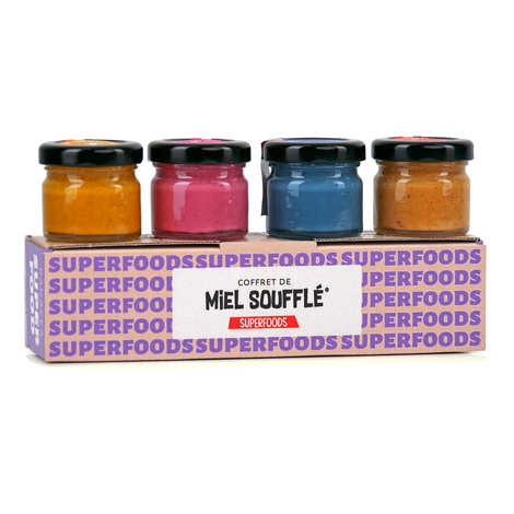 Miel inflada - Caja de superalimentos (Caja de 4 tarros de 35 g cada uno)