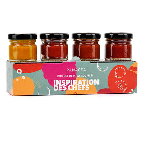 Miel inflada – Caja de inspiración de chefs (Caja de 4 tarros x 35 g)