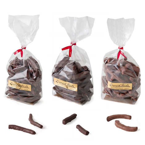 Surtido de frutas confitadas recubiertas de chocolate - Leonard Parli