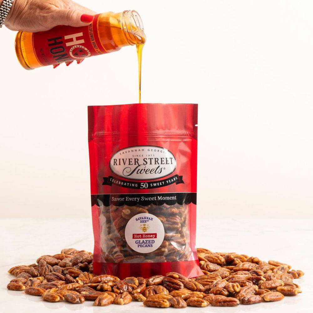 Nueces pecanas glaseadas con miel picante (bolsa de 170 g)
