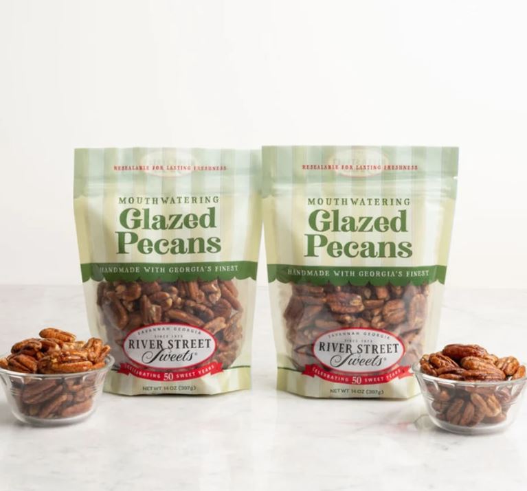 Paquete de bolsas de nueces pecanas glaseadas