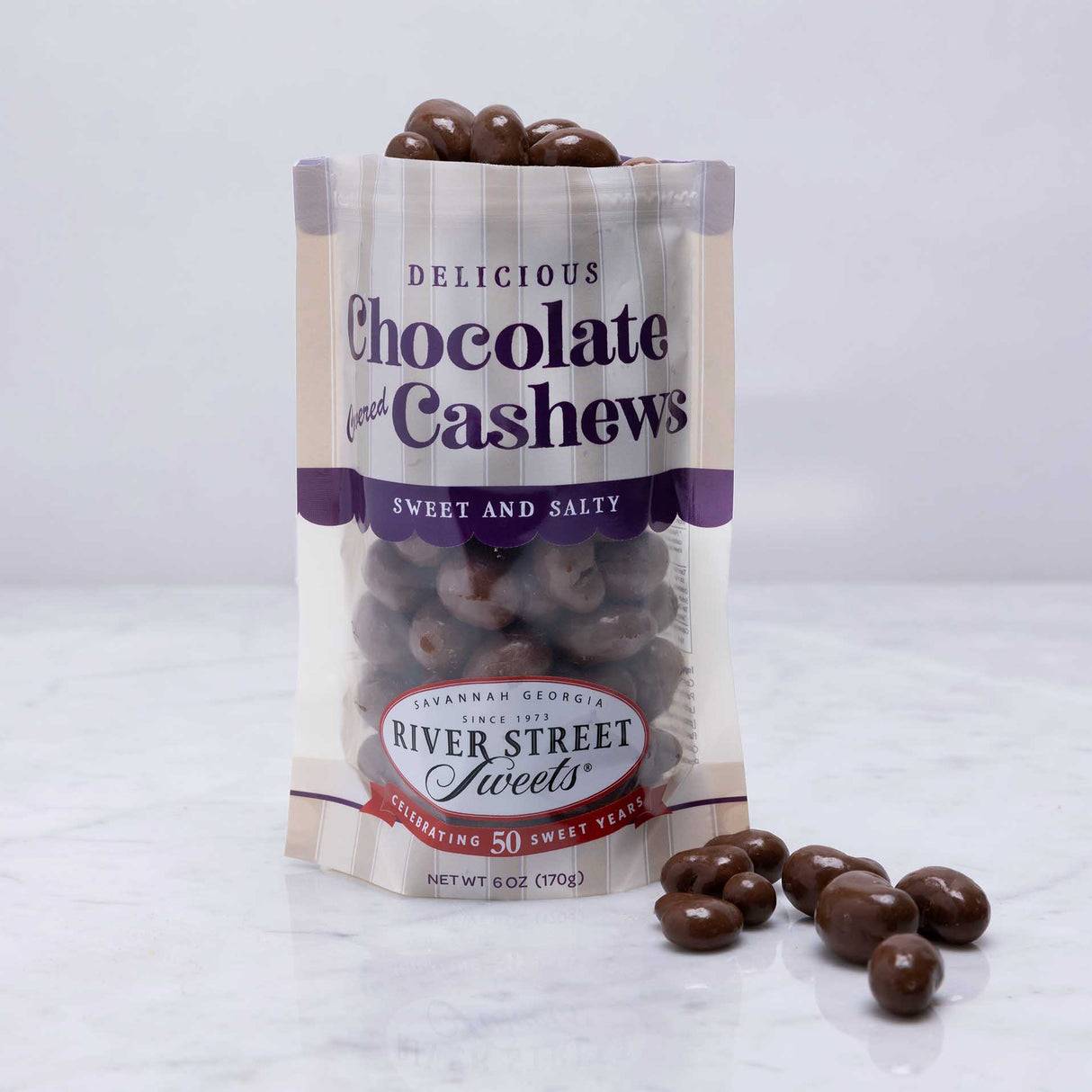 Bolsa de anacardos cubiertos de chocolate (170 g)