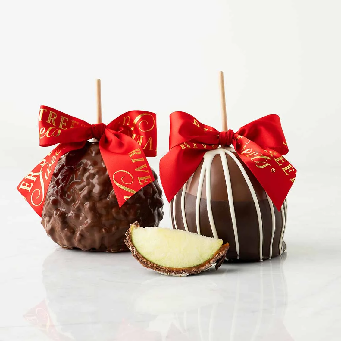 Manzanas de chocolate y caramelo gourmet - 2 unidades