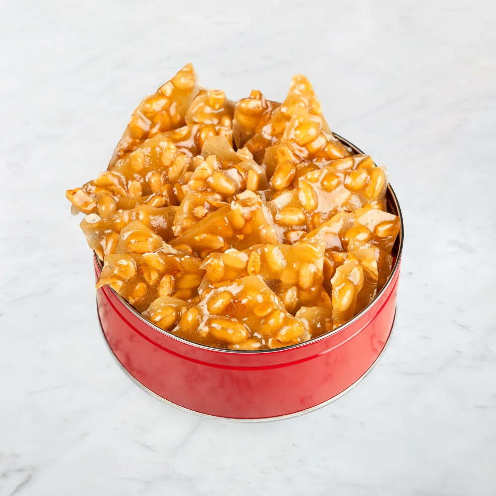 Lata de turrón de cacahuete de River Street Sweets