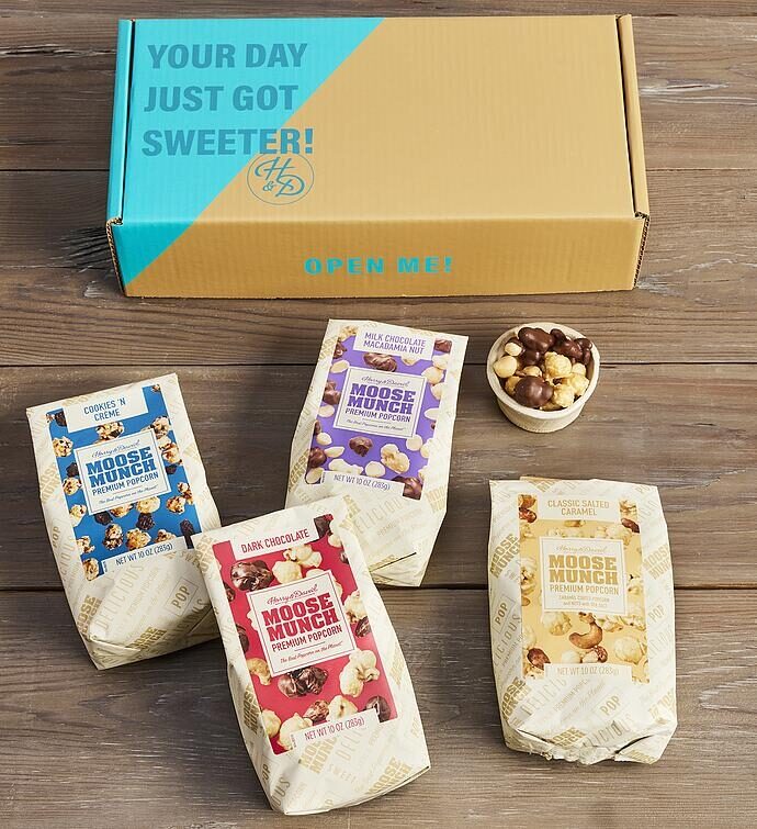 Caja surtida de palomitas de maíz premium Moose Munch