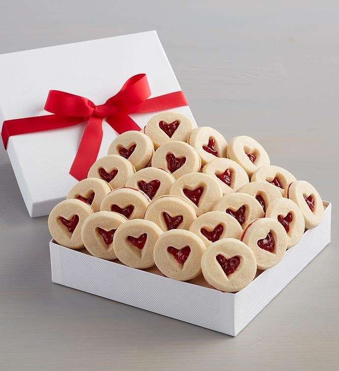 Caja de regalo de galletas de mantequilla con forma de corazón