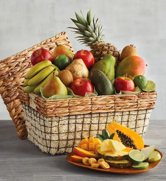 Cesta de frutas frescas de lujo