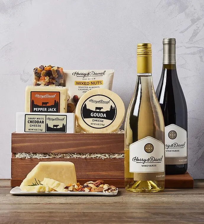 Regalo de quesos gourmet con vino (Regalo de quesos gourmet con vino)