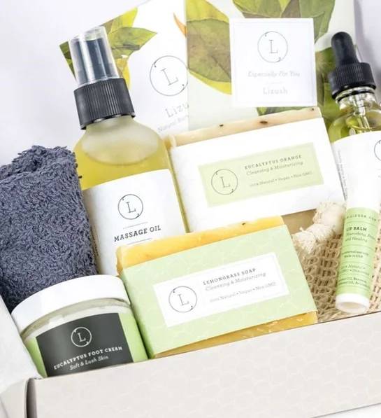 Kit de autocuidado para hombres 1 caja de regalo de eucalipto para el cuidado personal del papá