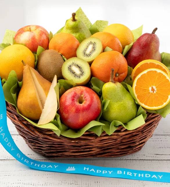 Cesta de regalo de frutas Premier Orchard de feliz cumpleaños