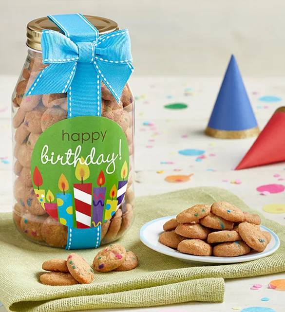 ¡Es tu cumpleaños! Tarro de galletas con forma de cupcake y confeti (Tarro de galletas con forma de cupcake y confeti para tu cumpleaños - M)