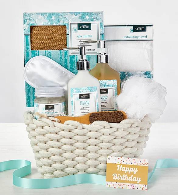 Cesta de regalo de cumpleaños para Island Escape Spa