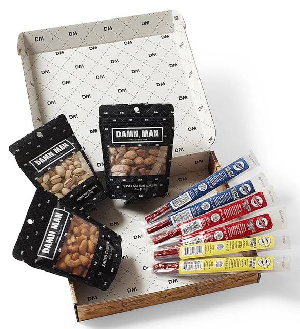 Caja de regalo de carnes y frutos secos (Caja de regalo de lujo de frutos secos y carne de res)