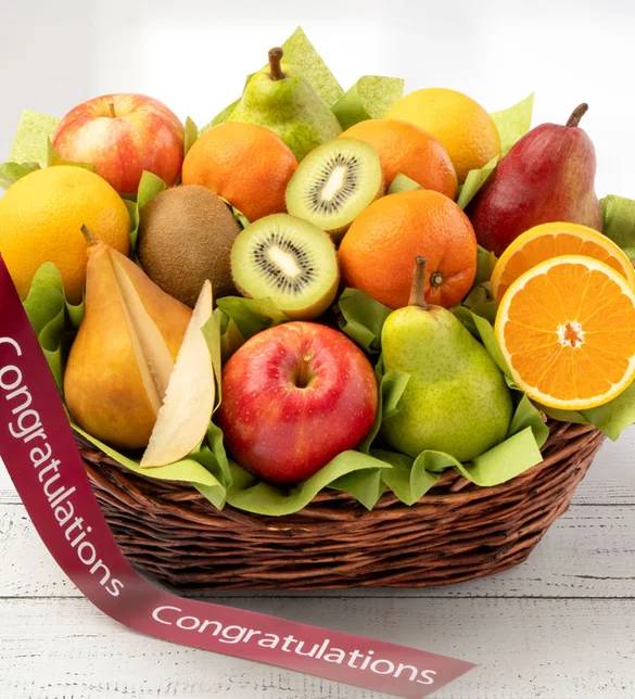 ¡Felicidades por la cesta de regalo de frutas de Orchard!