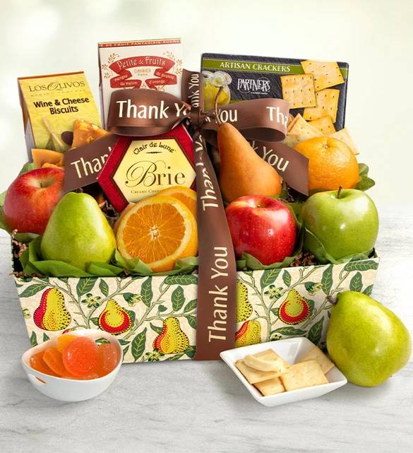 Cesta de regalo de frutas Thank You Parisian Terrace