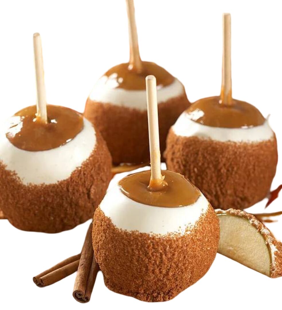 Manzana con caramelo y tarta de manzana (4 unidades)