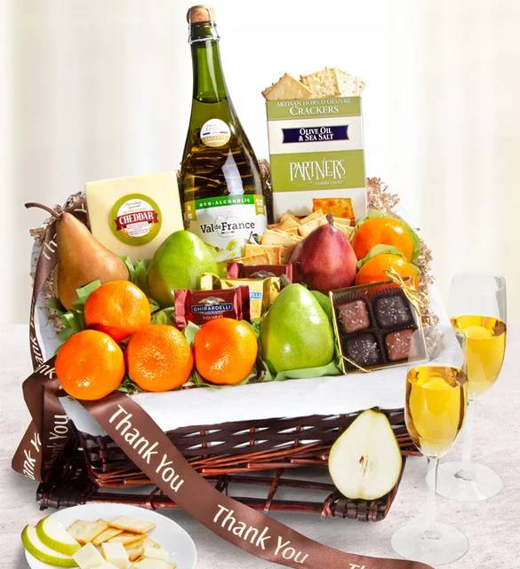 Maravilloso Tú Gracias Cesta de Regalo de Frutas Gourmet