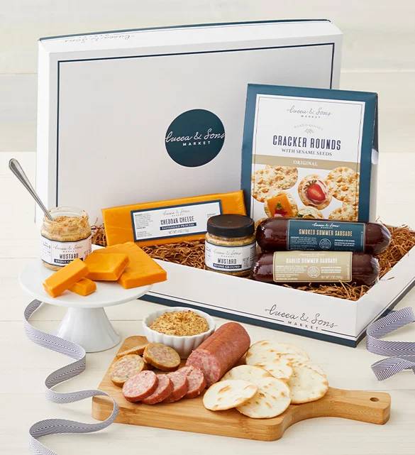 Caja de regalo de salchichas y quesos Lucca & Sons