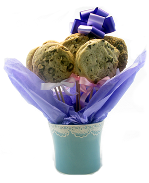 Lace Trim Pot Bouquet (1/2 Dozen)
