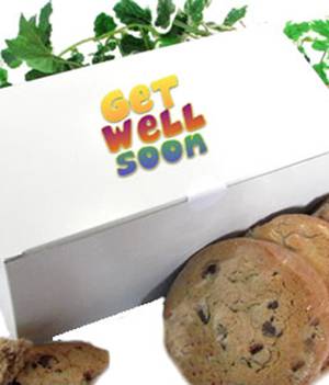 Caja de regalo de galletas sin gluten para desear pronta recuperación (1/2 docena)