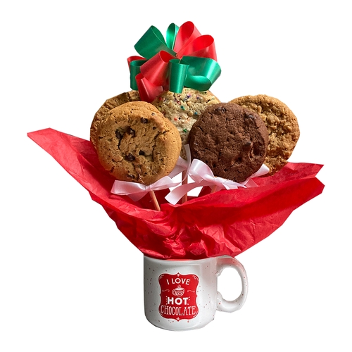Taza de chocolate caliente con galletas de regalo (1/2 docena)