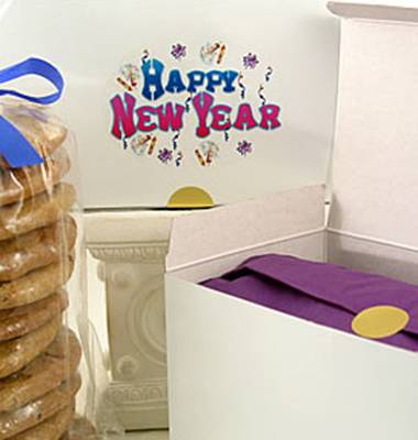 Caja de regalo de galletas de Feliz Año Nuevo (1/2 docena)